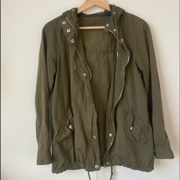 Army Green Zip Up Jacket - Picture 2 of 9